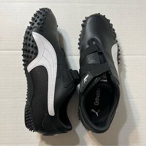 PUMA Mostro Perforated Leather Pack Shoes Mens Sz 10.5 Black White 397331-02**